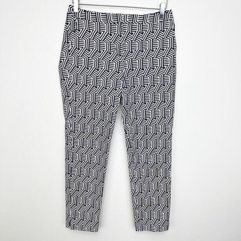 Boden Blue & White Geometric Pants 4